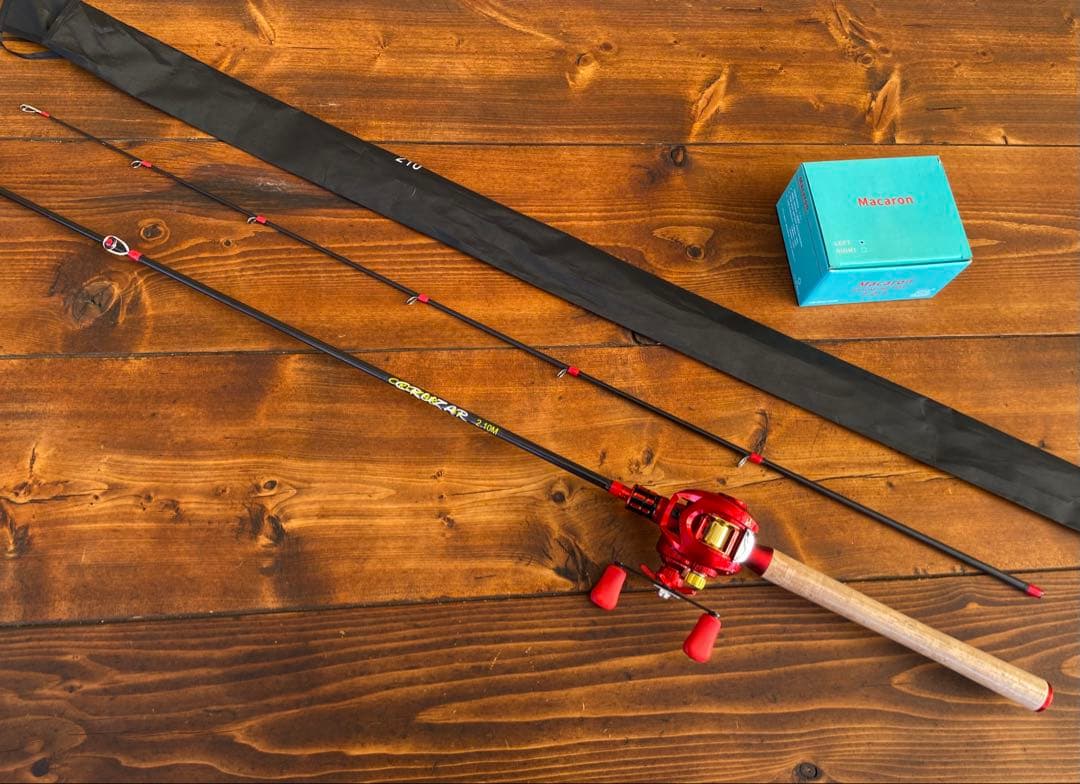 釣り竿セット　2ピースロッド　7ft バス釣り　ベイトロッド　カーボンロッド