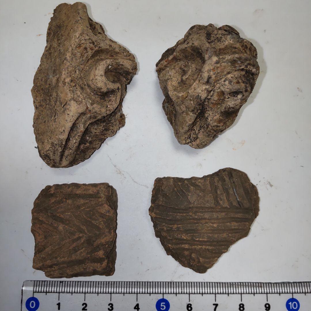 ★本物の縄文土器★(新潟県出土)⑧、4点(激レア２点含む)