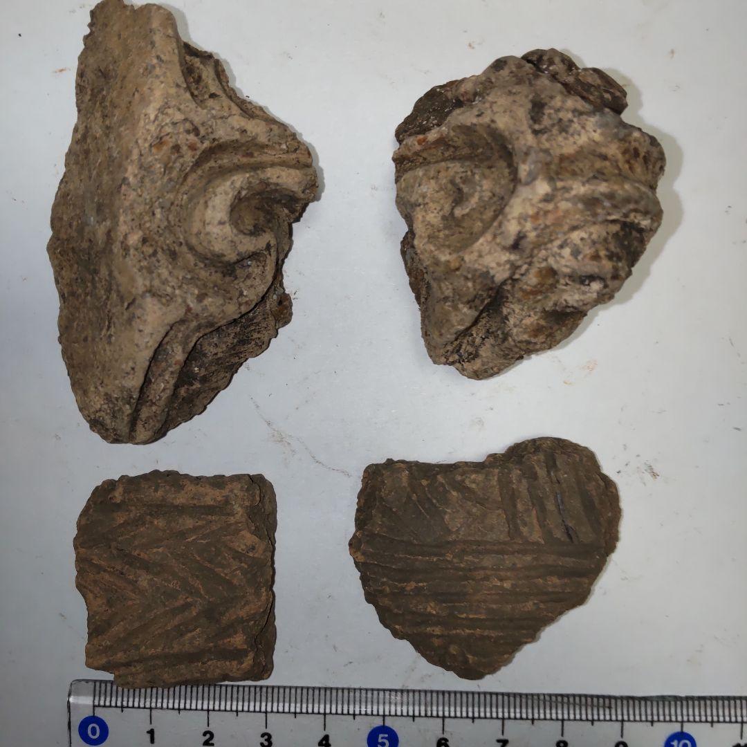 ★本物の縄文土器★(新潟県出土)⑧、4点(激レア２点含む)