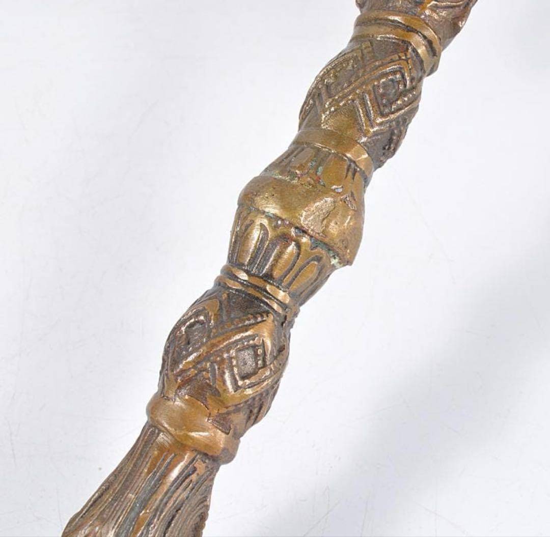 チベット密教法具　古銅鍍金 金剛杭　プルパ　骨董　アンティーク