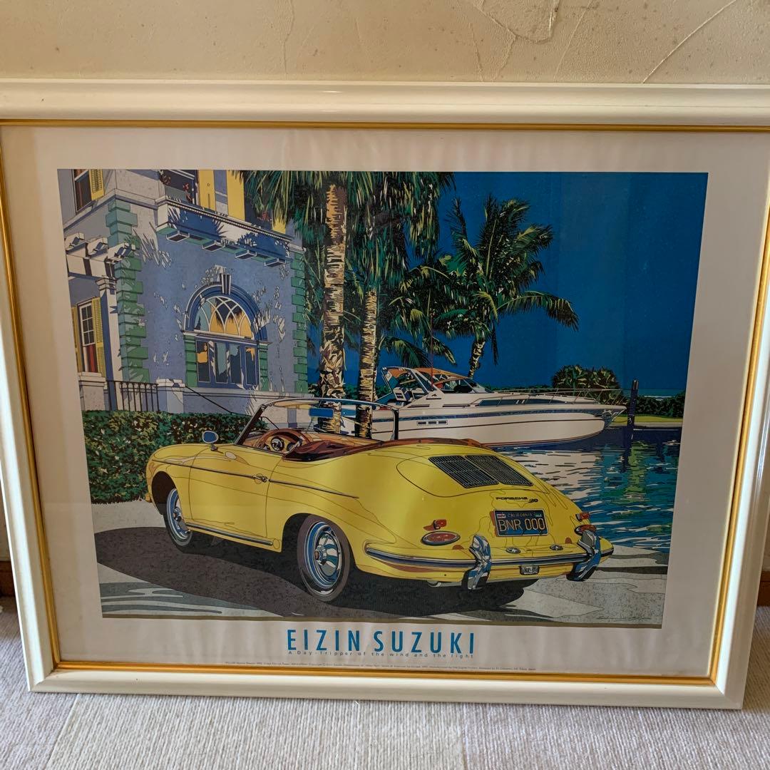 鈴木英人　EIZIN SUZUKI 版画 ポスターフレーム付き