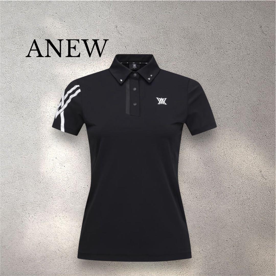 完売品 ⭐️新品タグ付き ⭐️Sサイズ ANEW レディースポロシャツ　ブラック