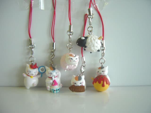 ♯Gtt28Ar夏目友人帳ニャンコ先生ストラップ2シークレット入6種