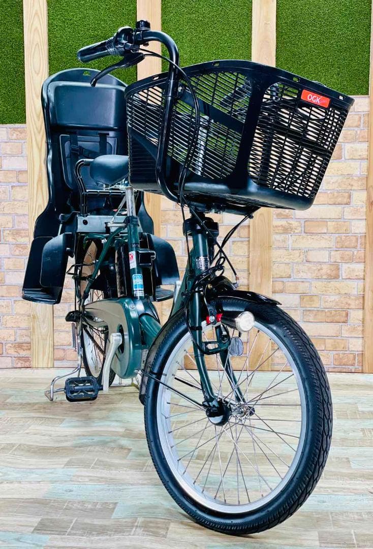 パナソニック No1 グリーン　ギュット　子供乗せ電動アシスト自転車 H1571