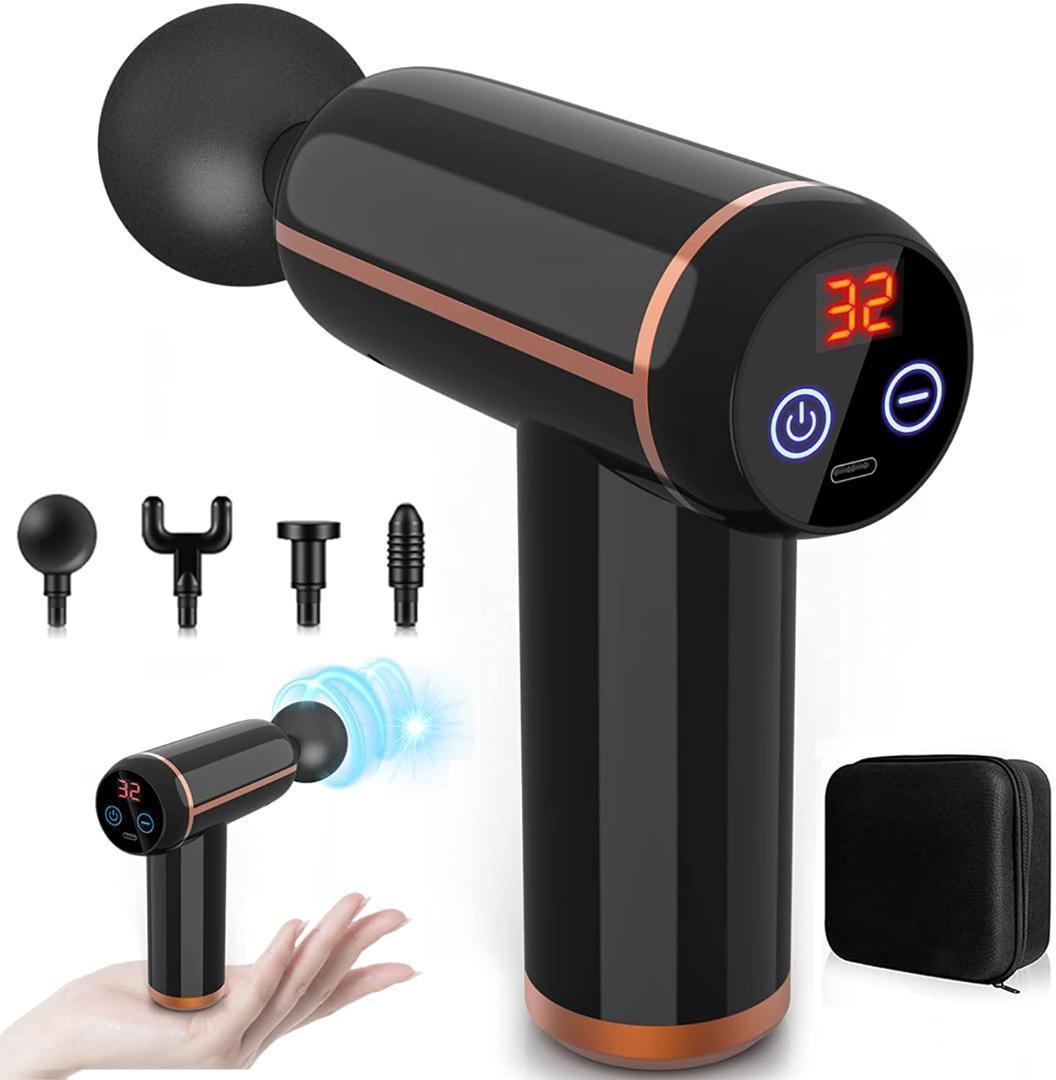 筋膜リリース 小型きんまくリリースガン 液晶タッチ操作 ブラック