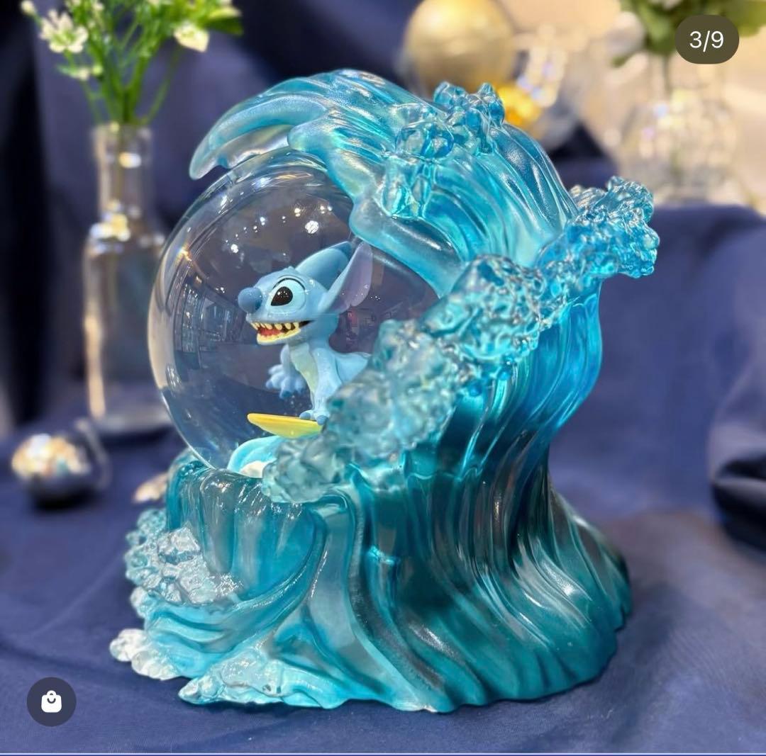 スティッチ　スノードーム　フィギュア　ディズニーショーケース