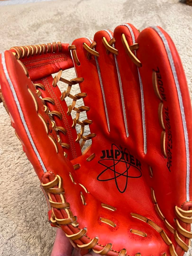 JUPITER プロフェッショナルモデル 野球グローブ オレンジ