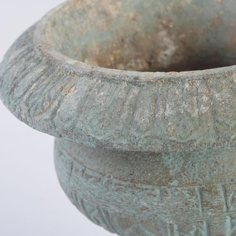 中国　古銅青銅　花草文　香炉　N　9810