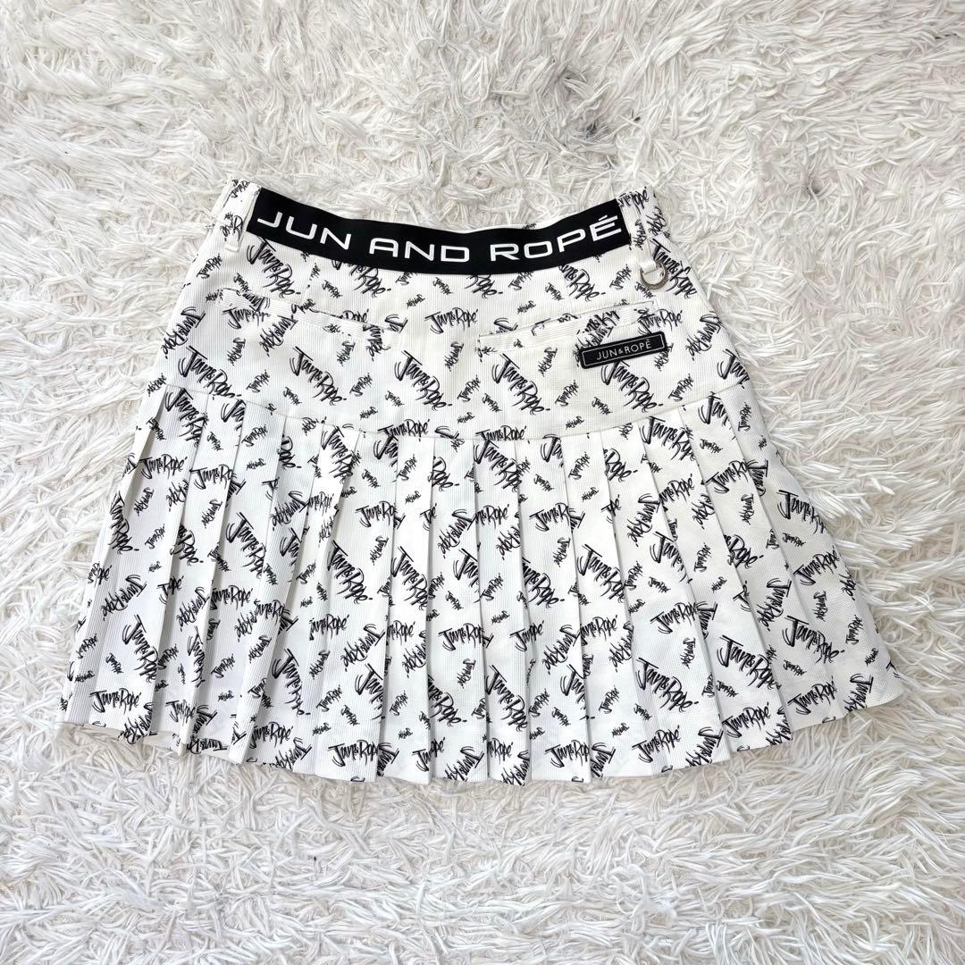 Jun&rope セットアップ 総柄 ホワイト ベスト ノースリーブ スカート