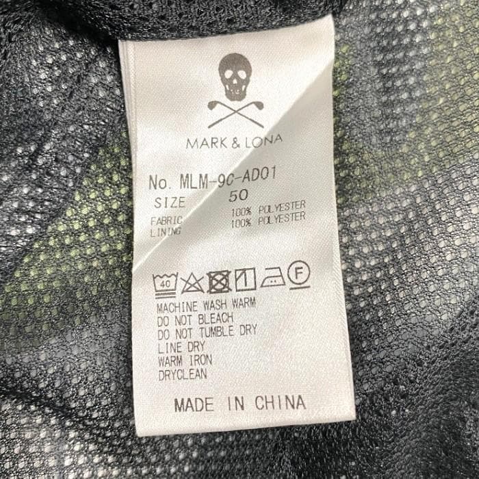 【美品】MARK & LONA ゴルフ ダブルジップ ブルゾン ジャケット 50