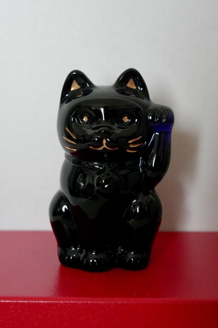 希少！バカラ まねき猫 ミッドナイトブルー 箱付き 美品