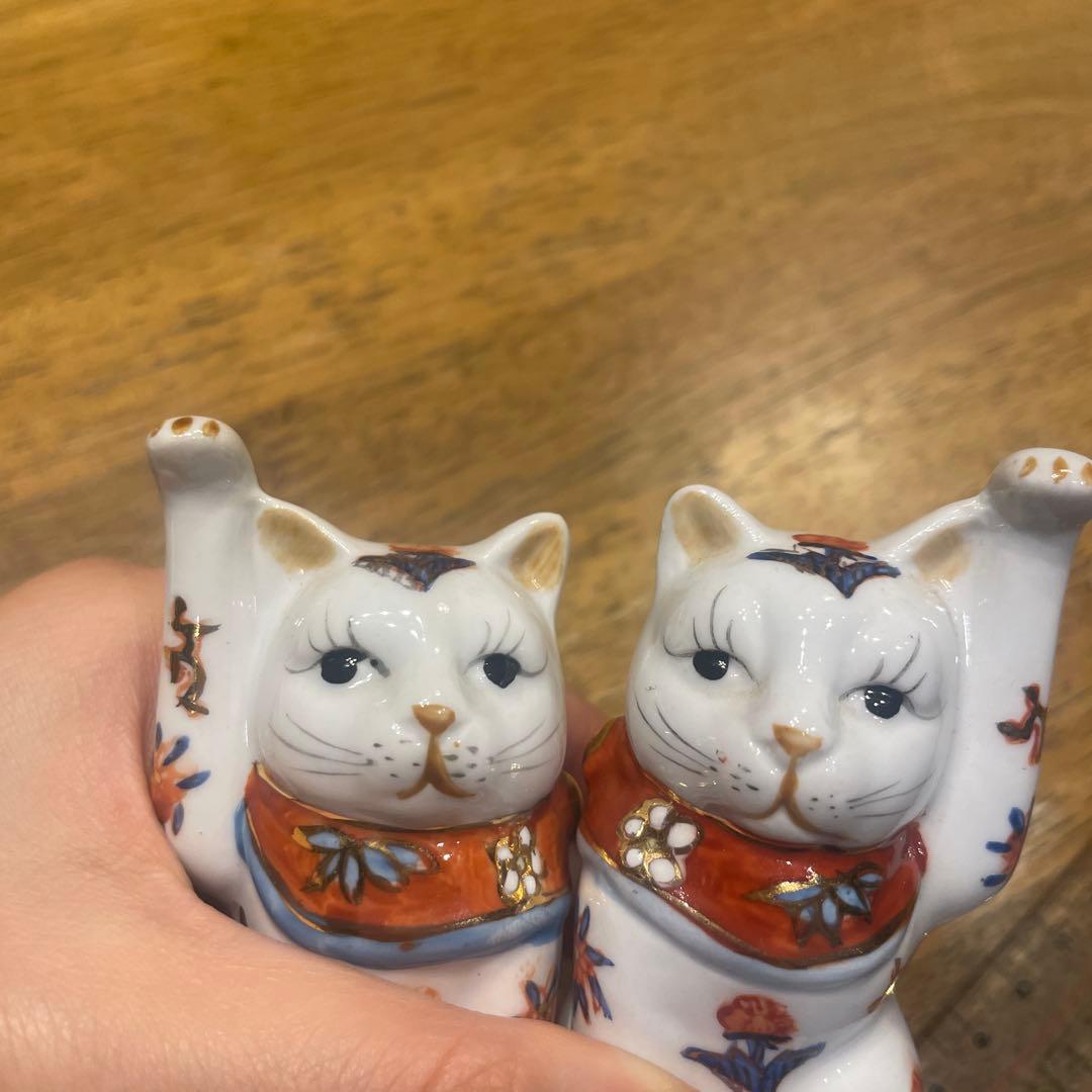 招き猫 置き物 縁起物 2個セット