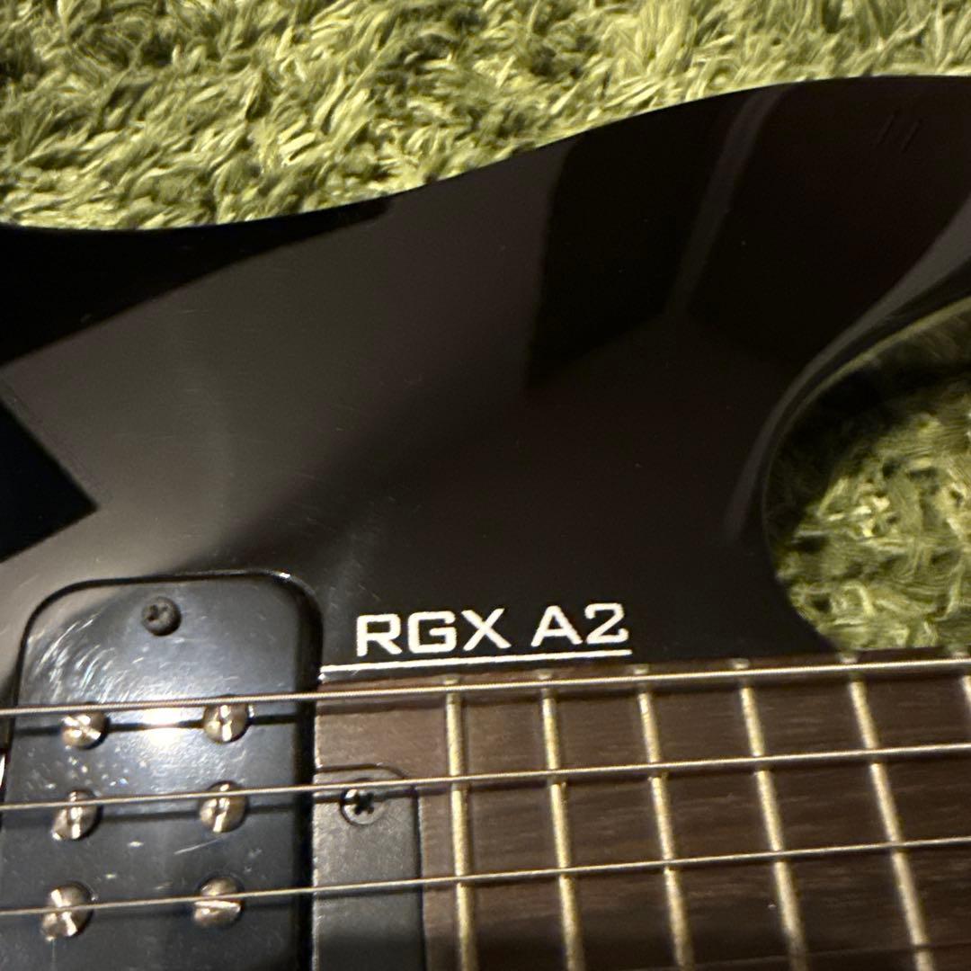 RGX A2 ブラックエレキギター ストラップ付き