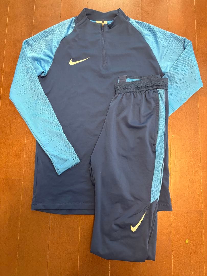 Nike Dri-FIT ジャージ M ネイビー/ライトブルー 上下セット