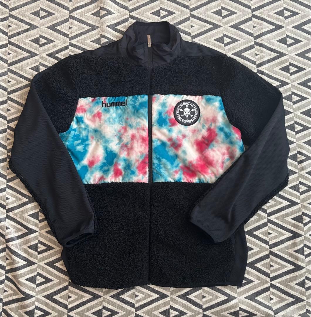 ヒュンメル　セットアップ　スカル　ジャージ　フリース　トレーニングウェア　黒