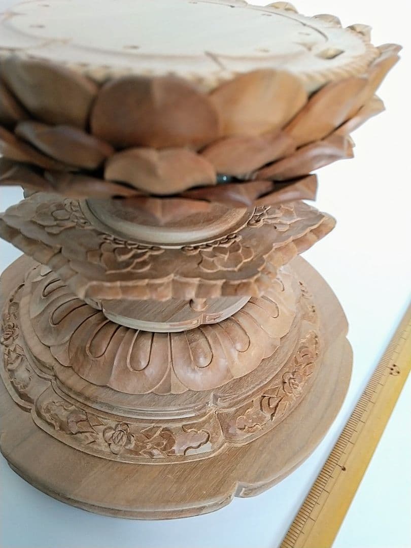 円台座のみ 坐像用#489 ◆白檀 木彫 仏像付属品