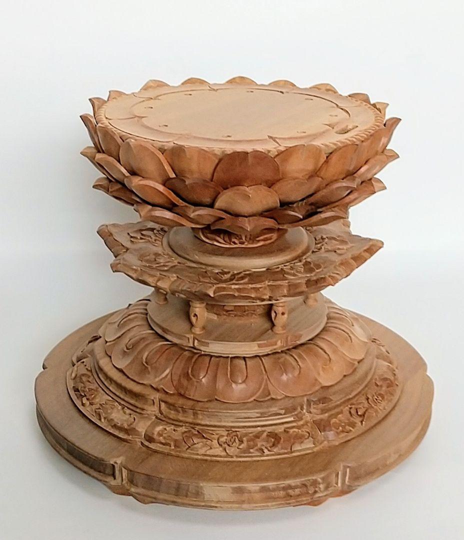 円台座のみ 坐像用#489 ◆白檀 木彫 仏像付属品