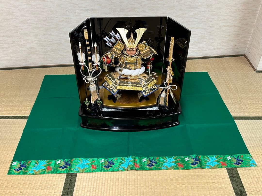 五月人形 8号 彫金 大翔 若草 松月作 特撰 古代鎖太刀 藤栄作 鎧 兜