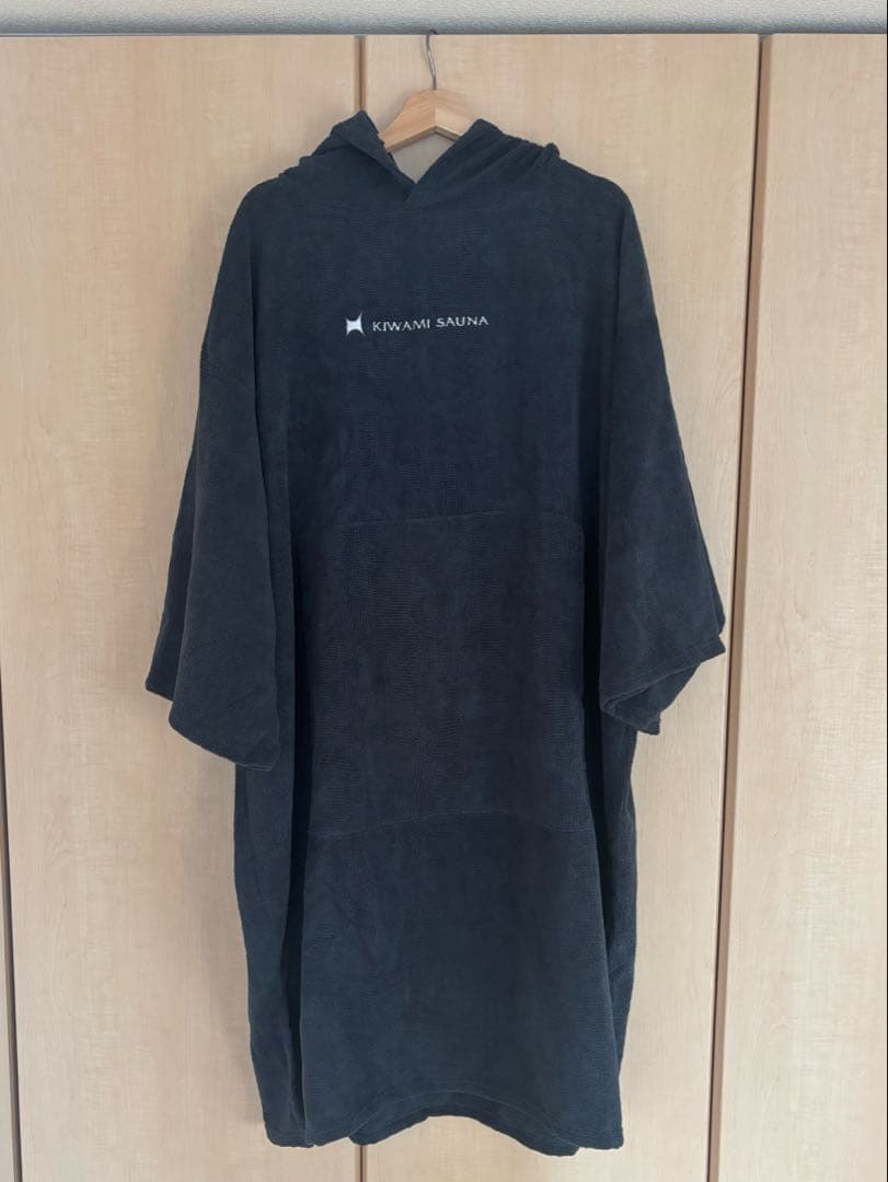 KIWAMI SAUNA フード付きサウナポンチョ ダークグレー
