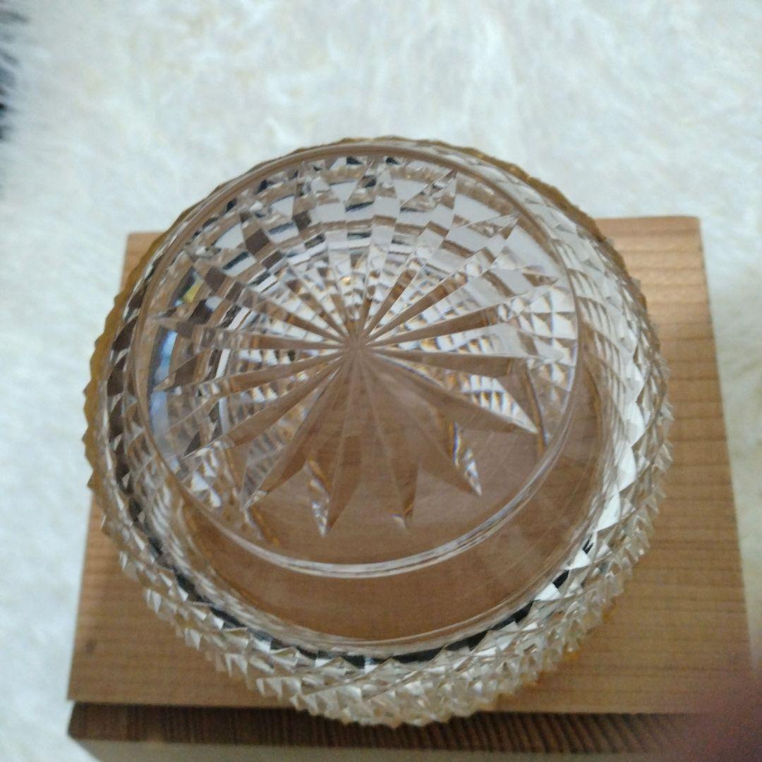 名工 ✨️ 由水常雄作 江戸切子霰文向付　箱付き