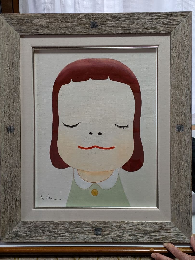 【油彩画】(奈良美智)［手描き作品]「1点物」