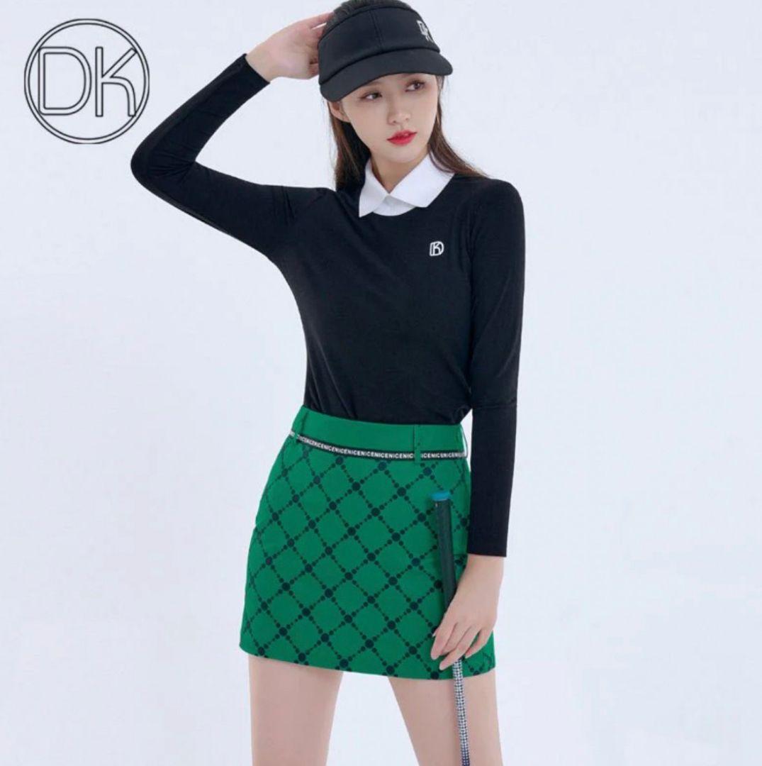 ゴルフウェア レイヤード風 デザイン 上下セット L