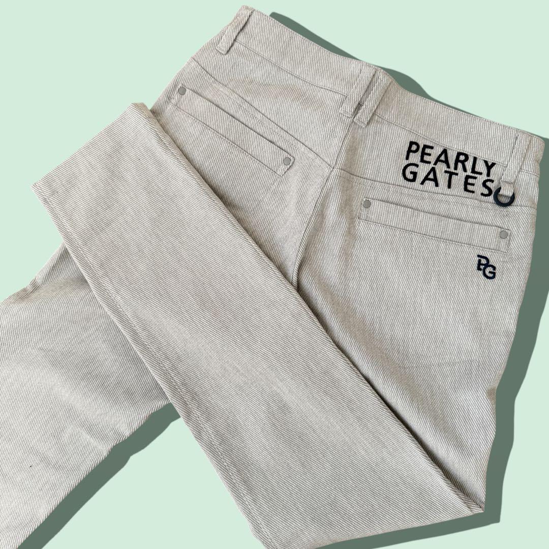 現行モデル　パーリーゲイツ　パンツ　S〜M相当　グレー　美品　コットン素材　3
