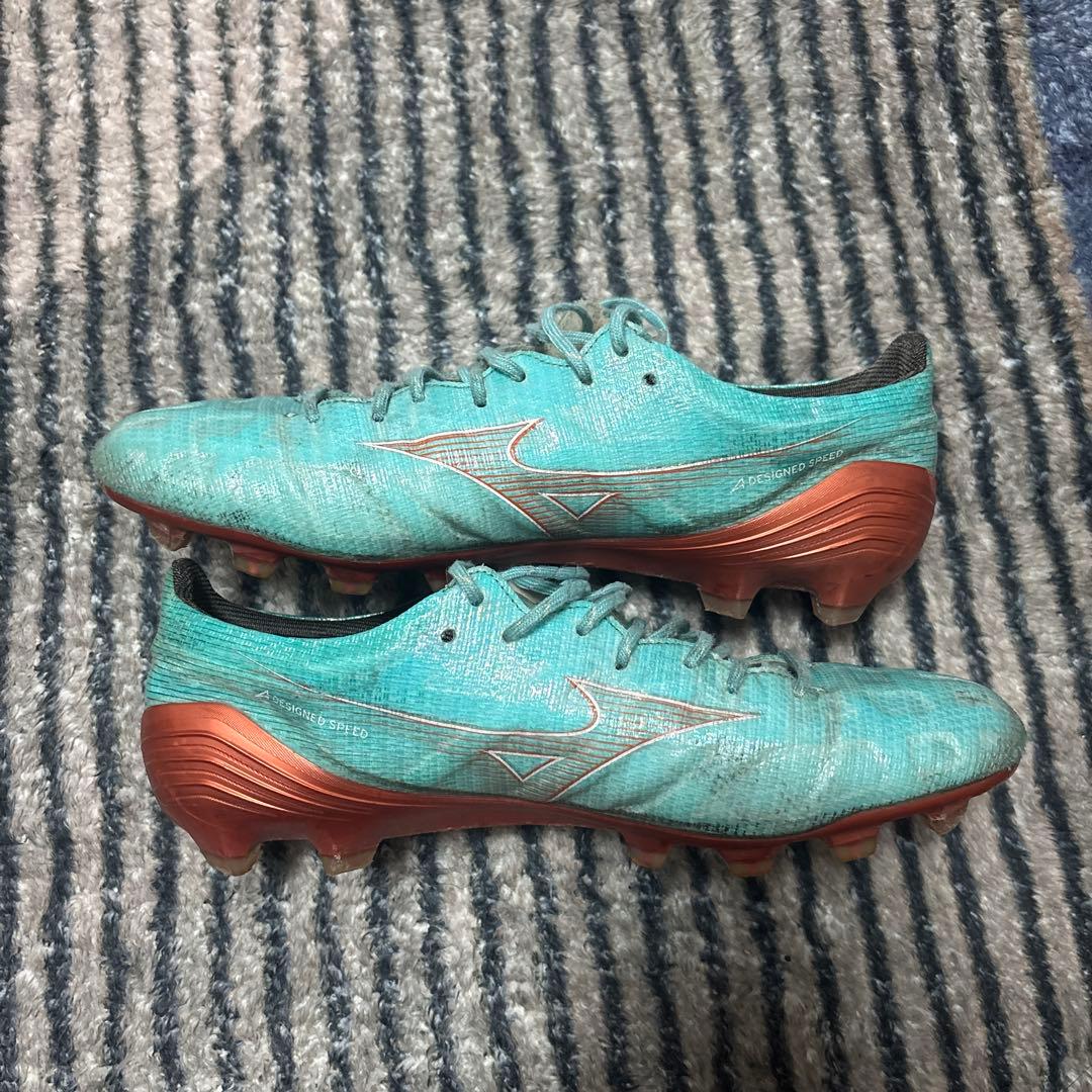 ミズノアルファサッカーシューズ アクアブルー