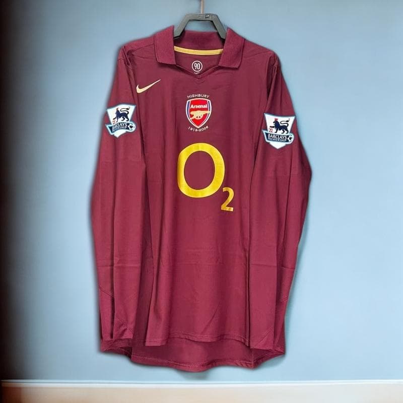 05-06 アーセナル ベルカンプ 10 長袖シャツ BERGKAMP