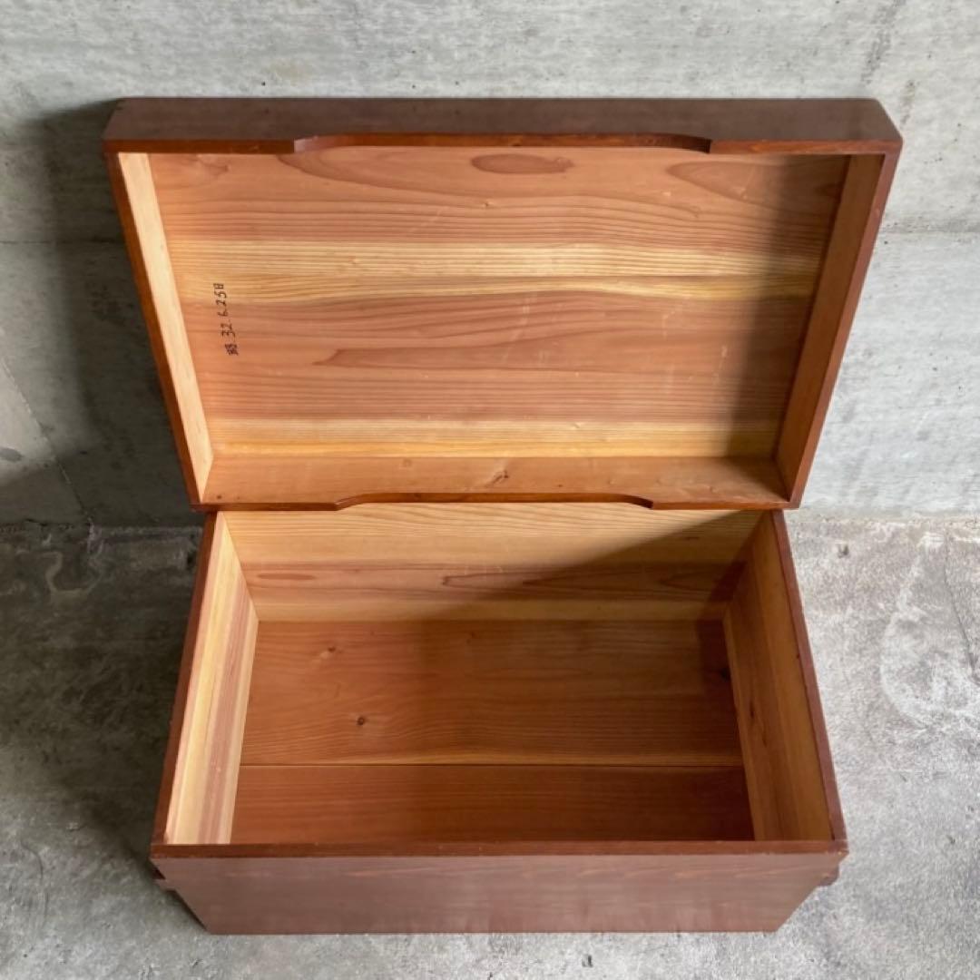 古い木箱 木製 ケース ボックス 飾り台 置物台 展示台 大型 収納 昭和レトロ