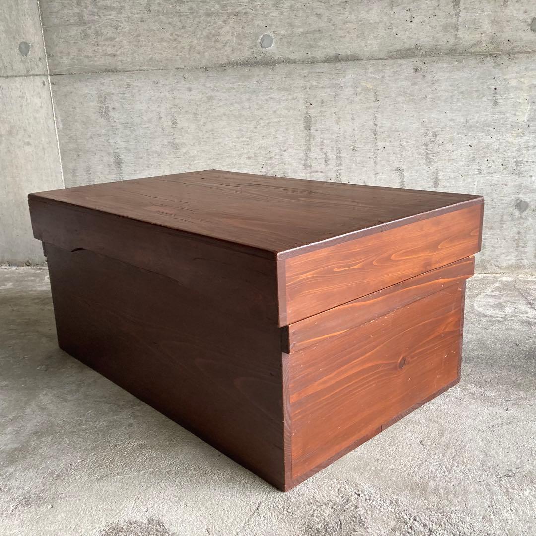 古い木箱 木製 ケース ボックス 飾り台 置物台 展示台 大型 収納 昭和レトロ