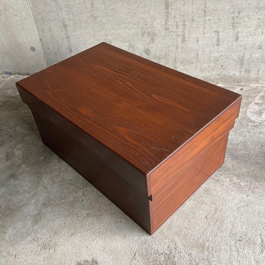 古い木箱 木製 ケース ボックス 飾り台 置物台 展示台 大型 収納 昭和レトロ