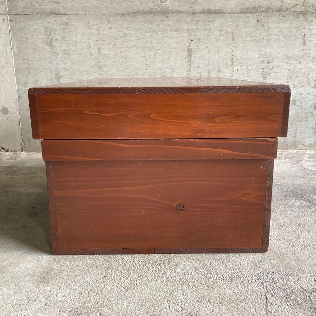 古い木箱 木製 ケース ボックス 飾り台 置物台 展示台 大型 収納 昭和レトロ
