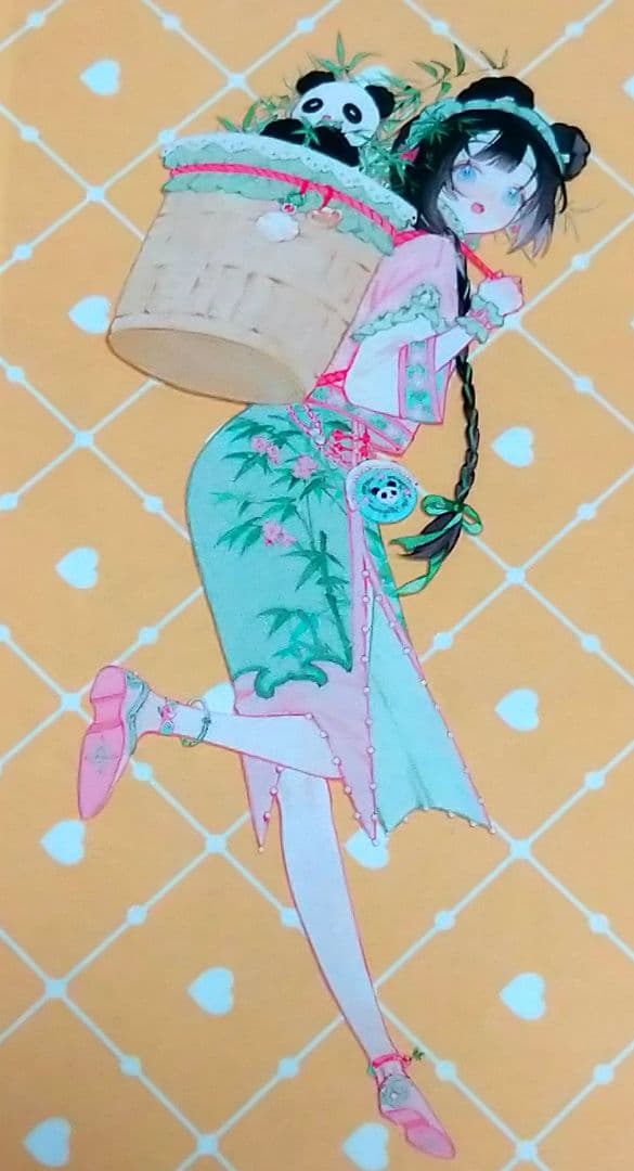 J949＃清风明月(PET)MOODTAPE切り売り海外人物マステ女の子