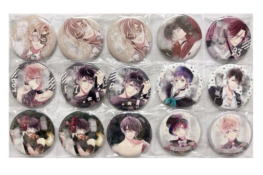 ディアラバ 受注限定 メッセージ入り缶バッジ99点/クリアカード79点