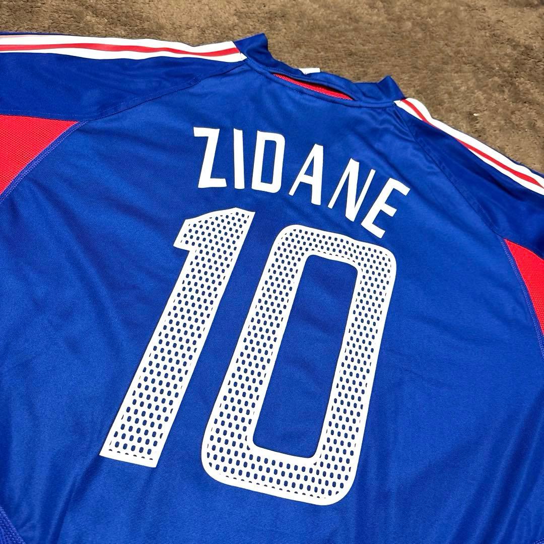 【美品】フランス代表 2004 ホーム ユニフォーム ジダン アディダス #10