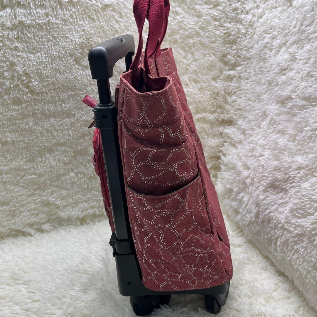 美品 SWANY キャリーバッグ フローロ 花柄 スワニー ピンク 4輪