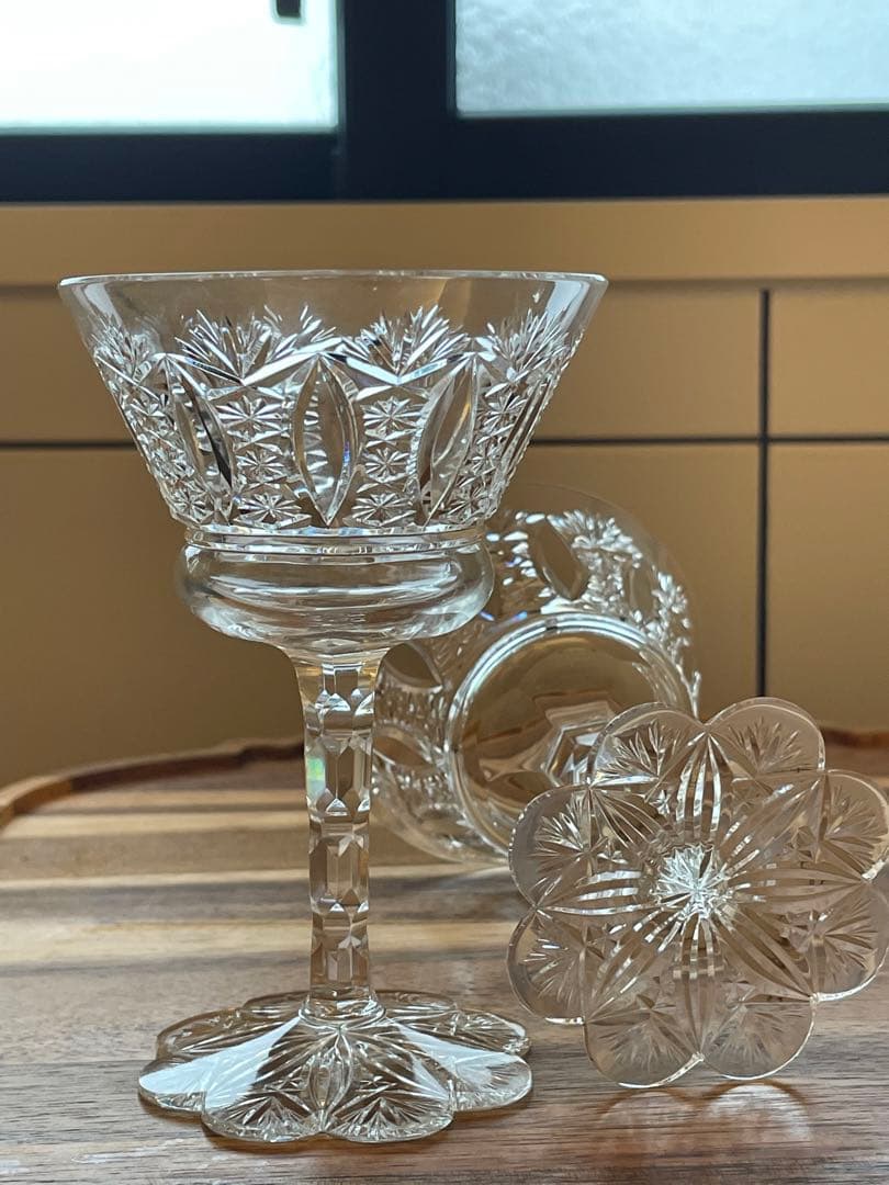 バカラ　グラス　オールドバカラ　2脚　コレクション　アンティーク　ヴィンテージ