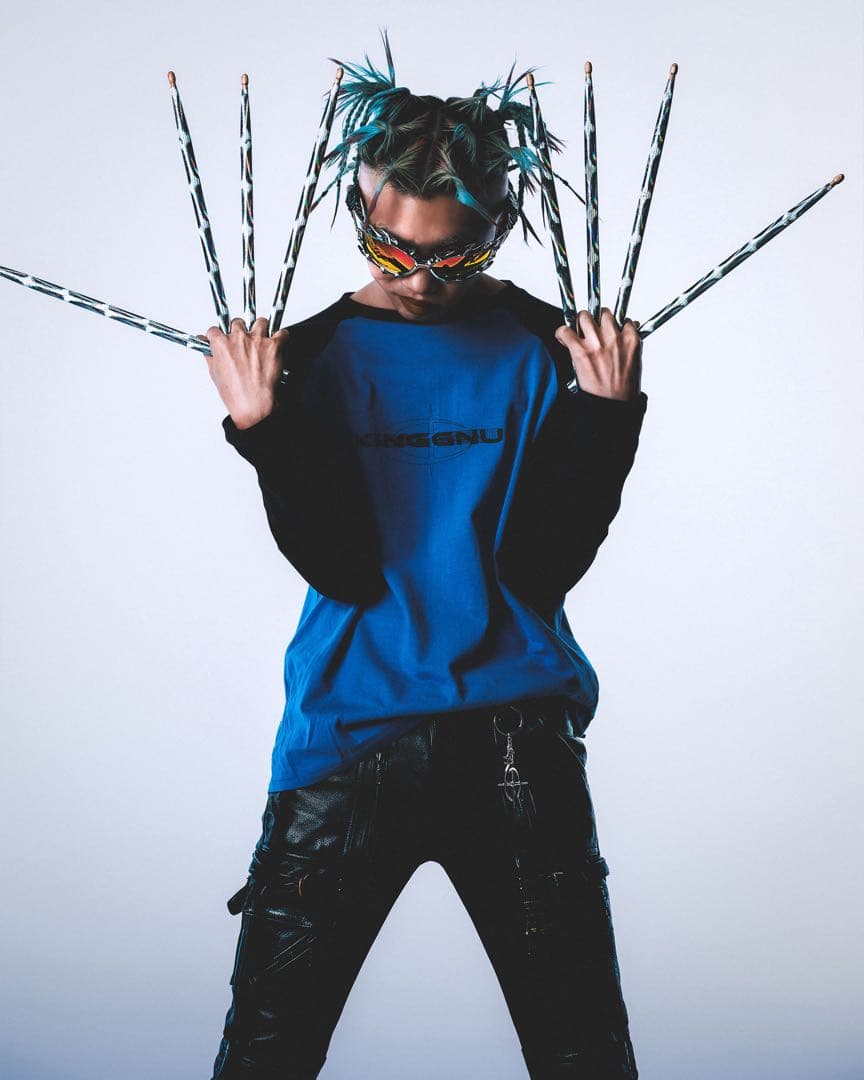 KING GNU L/S RAGLAN [ブルー/スミクロ] M