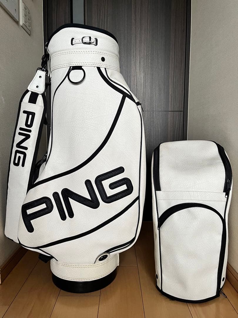 激レア！超美品！PING ピン　ヴィンテージ　キャディバッグ　レザー　激シブ希少