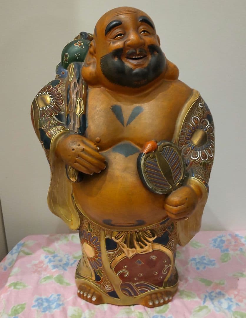 七福神 縁起物 布袋様 九谷焼 置物 布袋尊　骨董　年代物