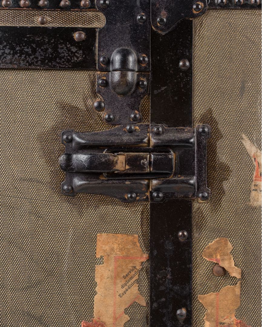 40’s フレンチヴィンテージ ウッドトランク ヴィンテージ家具