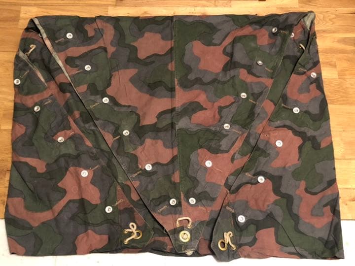 【軍幕屋】超希少★ノルウェー軍幕カモ★４枚組★ポールペグフルセット