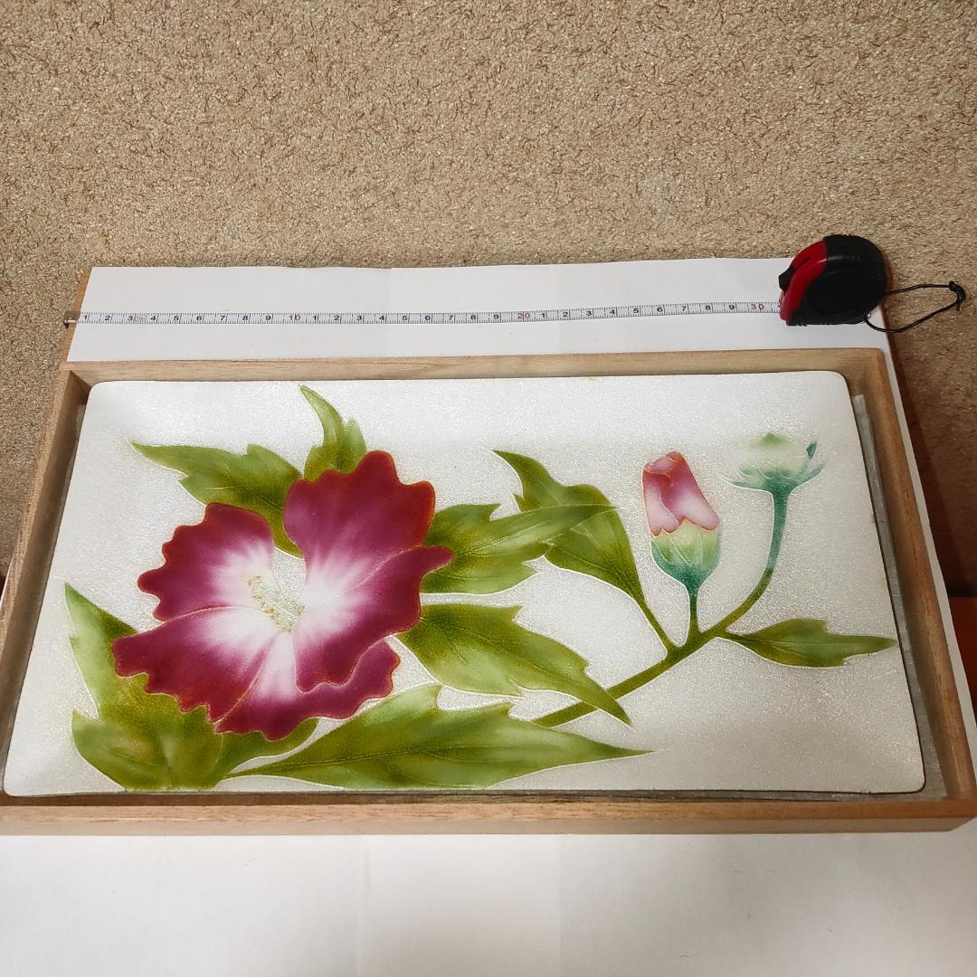 角皿　大皿　長方皿　四角皿　色絵　アンティーク　骨董　工芸品