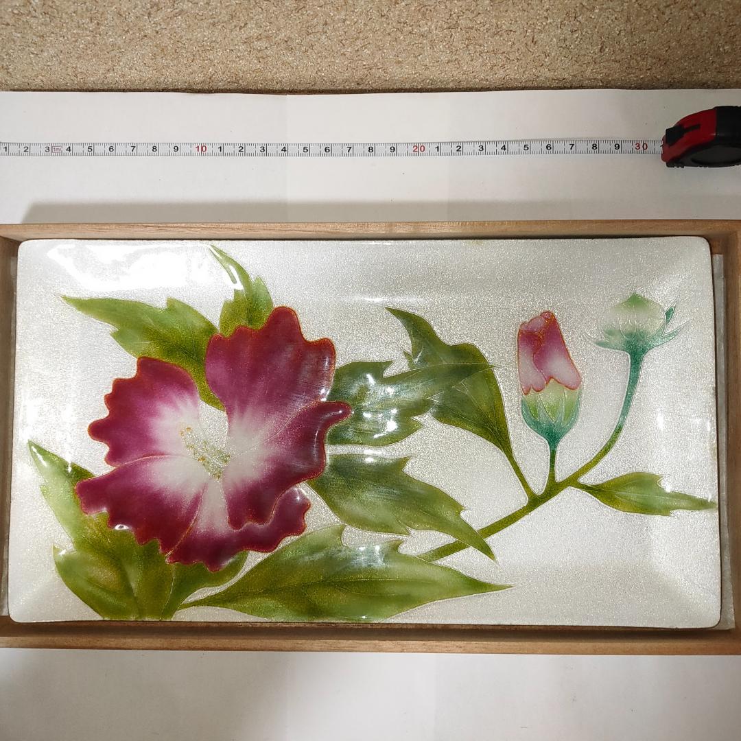 角皿　大皿　長方皿　四角皿　色絵　アンティーク　骨董　工芸品