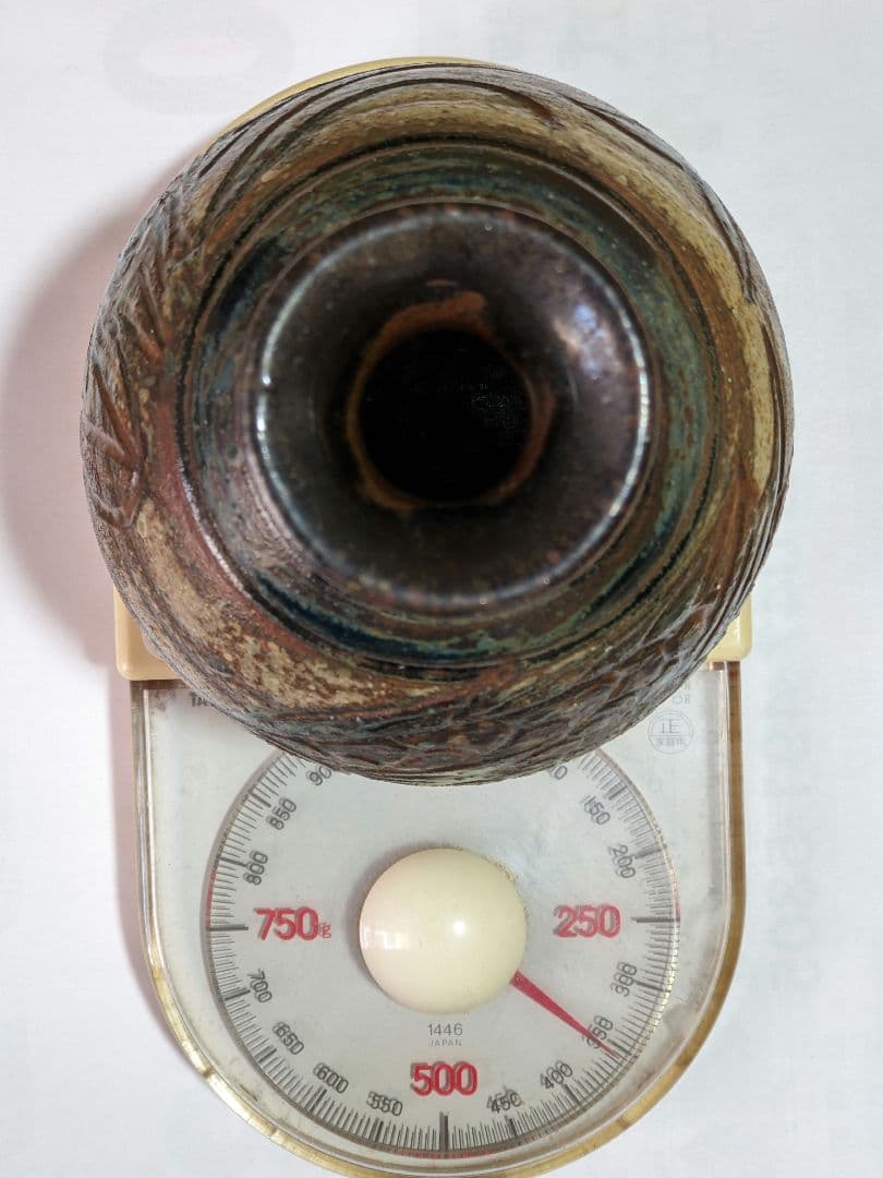 ⭐琉球陶芸 人間国宝 金城次郎初期作 蝦魚紋小壺 コレクション骨董品アンティーク