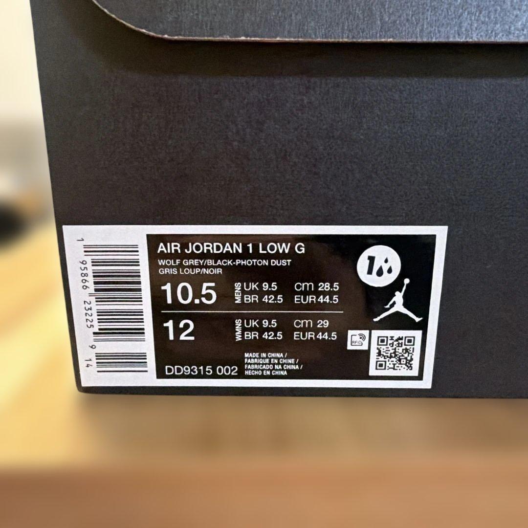 シューズ(男性用) AIR JORDAN 1 LOW G WOLF GREY 28.5