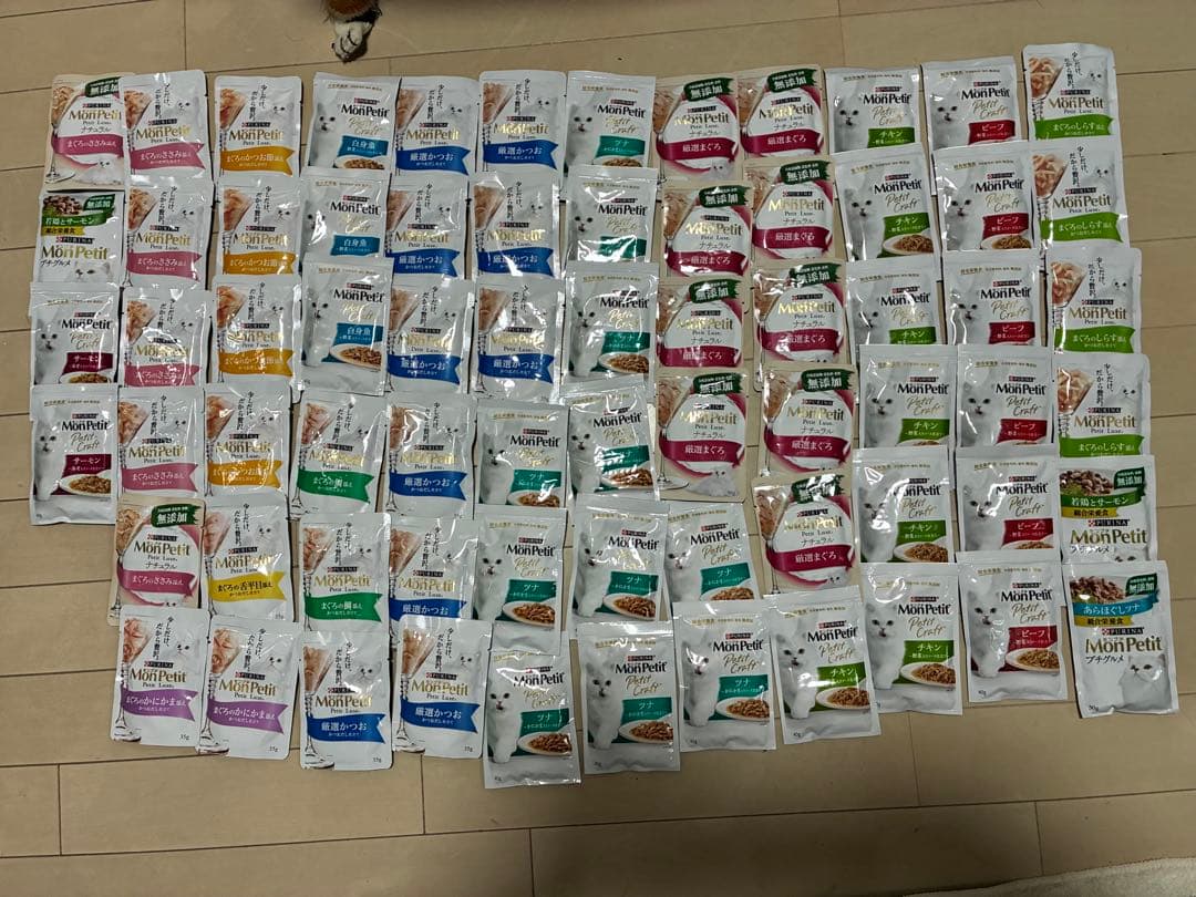ピュリナ プチリュクス モンプチ 8箱＝102袋+70袋 合計172袋