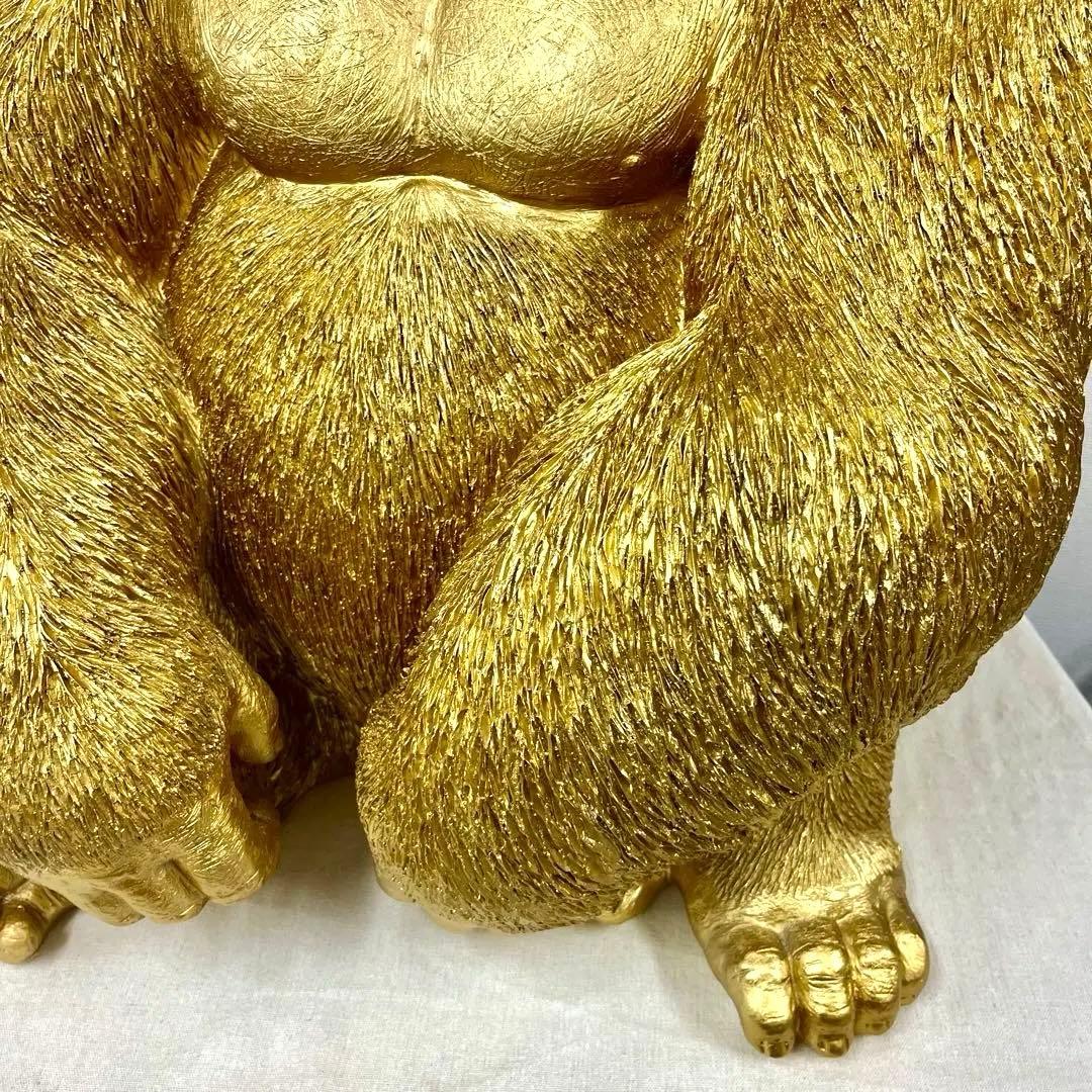 【圧倒的存在感】KARE デザイン ゴリラ オブジェ ゴールド XLサイズ