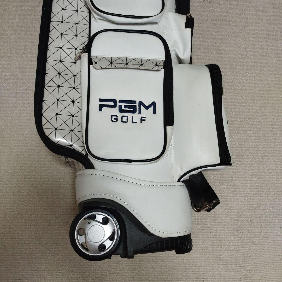 PGM GOLF キャディバッグ ホワイト キャスター付き